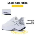 thumbnail image 4 of Women's Wide Toe Box Walking Shoes for Plantar Fasciitis, Arch Support Orthotic Wide Width Athletic Tennis Running Sneakers​​​ WhiteBlack Size 8.5, 4 of 5