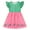Green + Pink Pencil, variant on IBTOM CASTLE Kids Girls Back to School Dress Apple Pencils Notebooks Print Casual Birthday Party Kindergarten First Day of School Dresses 4-5 Years Pink Pencil Globe