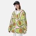 thumbnail image 5 of Goofa Cute Avocado Printed Women's UPF 50+ Sun Protection Hoodie Jacket Lightweight Long Sleeve Sun Shirt for Women with Pocket Hiking Outdoor-Medium, 5 of 9