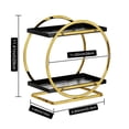 thumbnail image 3 of TEAFIRST 2 Tier Makeup Organizer, Lotion Perfume Organizer for Dresser, Carbon Steel, Gold, 3 of 7