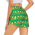 thumbnail image 3 of Haiem Cartoon Fruit 1 Women's 2 in 1 Running Shorts - Lightweight Athletic Workout Gym Yoga Breathable Sports Shorts Liner with Phone Pockets-Small, 3 of 9