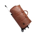 thumbnail image 3 of Bolsa de viaje con ruedas para ropa, bolsa de lona para traje, vestido de boda, viaje, hombres y mujeres Marrón, 3 of 8