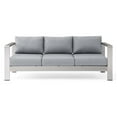 thumbnail image 3 of Afuera Living Modern Aluminum/Fabric Patio Sofa in Silver/Gray, 3 of 10