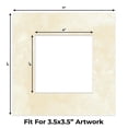 thumbnail image 2 of Earthen Off White Picture Frame Mat for 7x7 Frames - Fits 4x4 Photos - 10 Mats, 2 of 7