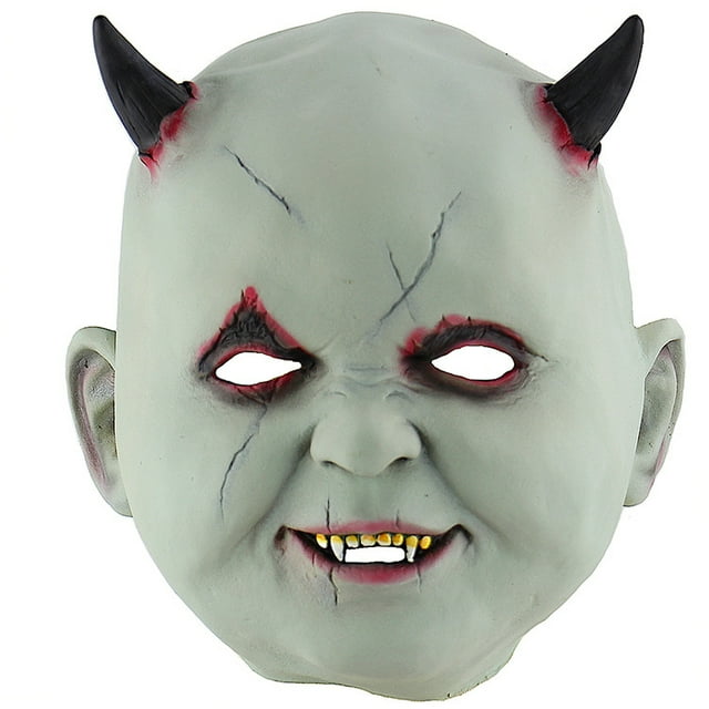 Latex Mask For Halloween, Little Devil Mask, Horror Face Mask, Prank Mask Face Scary Halloween Costume Party, Bar Props, Masquerade