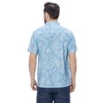 thumbnail image 2 of LA LEELA Men's Hawaiian Short Sleeve Button Down Shirt Mens Casual Shirts Vacation Camp Beach Summer Party Shirts for Men Funny XL Tropical Leafs, Blue, 2 of 6