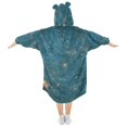 thumbnail image 2 of FORMRS Wearable Blanket Hoodie with Sleeves for Kids Cozy Flannel Sweatshirt, Star Map, 2 of 7