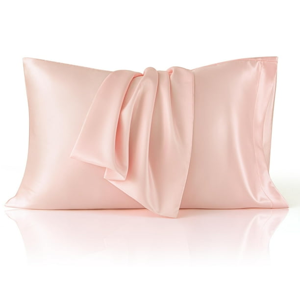 Juego de fundas de almohada, tamaño king, color coral satinado, 20 x 36 pulgadas, 2 unidades