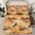 thumbnail image 2 of Homewish Tribal Western Cowboy Twin Sheet Sets for Kids, Rustic Horse Animal Twin Fitted Sheet, Vintage Hippie Flat Sheet, Luxury Bedroom Decor, 3 Pieces, 2 of 7