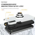 thumbnail image 3 of for iPhone XS / X Case, 360° Rotatable Ring Holder Kickstand Dual Layer Military-Grade Drop Tested Protection Support Car Holder Mount Magnetic Absorbing Bumper Phone Case, Silver, 3 of 7
