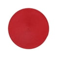 thumbnail image 3 of Tunhigl 3-Pack Round Woven Table Mat Set 7 Inch - Heat Insulation, Waterproof & Oil-Proof Placemats for Dining, Coffee Tables - Elegant Home Decor Red, 3 of 6