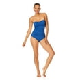 thumbnail image 5 of Anne Cole womens  Twist Front Shirred Bandeaukini, l, Blue, 5 of 6