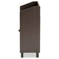 thumbnail image 4 of Baxton Studio Rossin Modern and Contemporary Dark Brown Finished Wood 2-Door Entryway Shoe Storage Cabinet, Dark Brown, 4 of 6