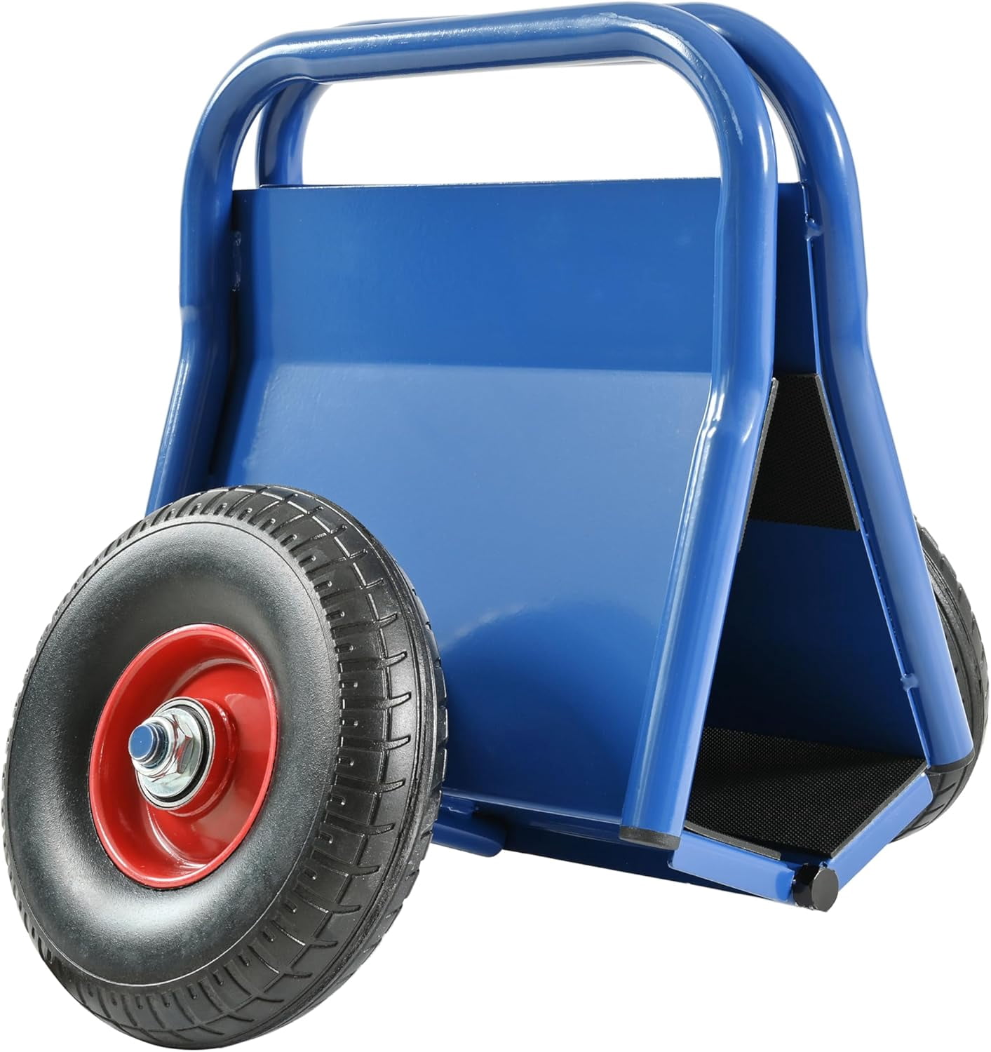 Heavy Duty Panel Dolly, All-Terrain Slab Dolly with 10" Solid Rubber Wheels and Handle, 1000LBS Load Capacity Panel Moving Cart for Drywall Sheet Heavy Appliance & Material Handling (Blue)