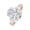 Rose Gold, variant on 1 Carat (ctw) Platinum Oval,Shield Cut LAB GROWN Diamond Three Stone Engagement Ring (Color H-I Clarity VS1-VS2)