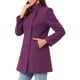 thumbnail image 4 of Abrigos de trench de invierno Inspire Chic para mujer, abrigo de doble botonadura con cuello de pie, talla XL, púrpura oscuro, 4 of 6