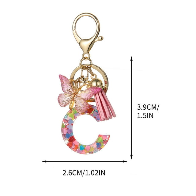 New English Letter Keychain Hanger Car Keychain Bag Accessories