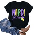 thumbnail image 4 of Aloohaidyvio Mardi Gras Shirts,Womens Mardi Gras Mask T-Shirt Carnival Party Graphic Tee Mardi Gras Party Gift Shirt,2025 Mardi Gras Clothing Clearance, 4 of 5