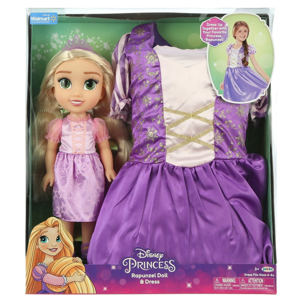 Disney Princess My Friend Rapunzel Doll with Child Size Dress Gift Set