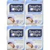 4 Pack Breathe Right Nasal Strips For Sensitive Skin - 30 Large Clear Strips Ea