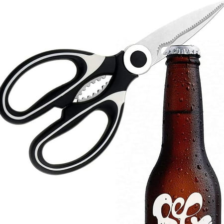

WSSEY Kitchen Shears Powerful Kitchen Scissors Chicken Bone Scissors Meat Cutting Scissors Multifunction Duck Fish Shears Scissors Knife Bottle Opene KS06