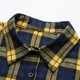 thumbnail image 3 of Nuevo otoño mujer camisa de tartán a cuadros de gran tamaño botones bolsillo cuello vuelto manga lar TOMSHOO Amarillo 5X-Grande, 3 of 7