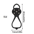 thumbnail image 3 of 2pc Black 5-Point Ice Cleats For Kids&Adult, Stainless Steel, Adjustable Strap, Safe & Secure For Winter Outdoor Play, 3 of 7