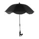 thumbnail image 1 of Sombrilla para cochecito, silla de playa, sombrillas con abrazadera, protección solar, impermeable, resistente a las roturas. Negro, 1 of 9