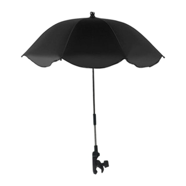 HILABEE Beach Chair Parasols Adjustable Clamp Umbrella for Backyard Camping Black