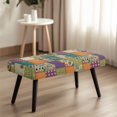 thumbnail image 4 of Chririnla with Elastic Band Rectangle Long Bench Cover for Dining Living Room, Polyester Spandex Fabric Washable Dining Bench Covers with Abrasion Resistant, 4 of 9
