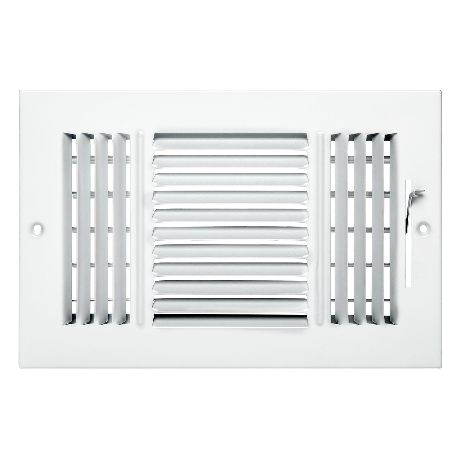 HVAC Floor Register 6-Pack 11.81x7.8x1.65 Inch, All-Metal, Adjustable Deflectors, for Living Room Bedroom Office