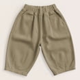 thumbnail image 2 of SONXAHE Solid‑Tone Casual Pants for Toddler Boy Harem‑Cut Casual Pants Indoor Play Bottoms, 2 of 5