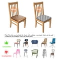 thumbnail image 5 of Black White Plaid Checkered Seat Covers for Dining Room Chairs Set Of 4,Stretch Printed Washable Chair Seat Cover with Elastic Ties and Button,Removable Waterproof Couch Cushion Covers, 5 of 6