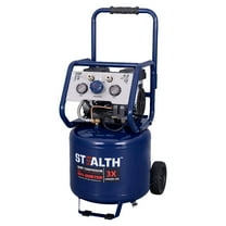 Stealth Ultra Quiet 12 Gallon 150 PSI Portable Electric Oil-Free Air Compressor, Professional Series
