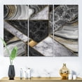 thumbnail image 2 of Designart ' Touches Of Gold With Marble Granite Agate ' Modern Canvas Wall Art Print, 2 of 3