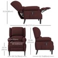 thumbnail image 3 of HOMCOM Fauteuil Inclinable de Massage Fauteuil Inclinable à Poussée avec Repose-Pieds, 3 of 10