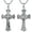 St. Benedict, variant on St 925 Sterling Silver Saint Benedict Necklace Jesus Crucifix Pendant Patron Necklace