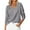 Gray, variant on WTOBBY Women's Casual V-Neck Sweater Base Layer, Knitted Long Sleeve Solid Color Top for Layering and Everyday Outfits, Comfortable and Versatile,Black L