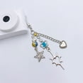 thumbnail image 4 of Heart Crucifix and Flower Phone Strap Handmade Beaded Keychain Charm Fashionable Keyring Bag Accessory for Fashion Lovers, 4 of 8