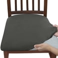 thumbnail image 2 of Elastic Removable Chair Cover, Washable Dining Chair Dust Cover, Stretch Seat Protector for Kitchen Dining Room Party Chair Decor Dark Gray, 2 of 6