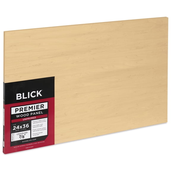 Blick Premier Wood Panel - 24" x 36", 7/8" Traditional Profile, Cradled