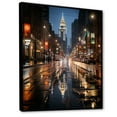 thumbnail image 2 of Designart "At Night Charlotte Cityscape art painting III" Cityscapes Floater Framed Wall Decor, 2 of 7