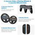 thumbnail image 3 of Pack de accesorios 15 en 1 para Nintendo Switch 2 con funda de transporte, carcasa protectora, 2 volantes, base de carga, protector de pantalla, 2 empuñaduras y funda de TPU, 3 of 7