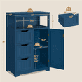 thumbnail image 6 of Yaheetech Wooden Floor Cabinet w/ Multi-Tiers & 3 Drawers, Navy Blue, 6 of 7