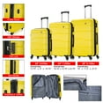 DUKAP Rodez 3Piece 20"/24"/28" Lightweight Hardside Set Luggage