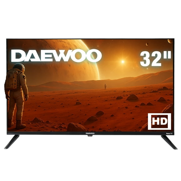 Daewoo Pantalla Televisión 32 Pulgadas LED HD Linux Dolby Audio 2 HDMI 1 USB 1 AV DAW32H