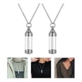 thumbnail image 3 of HOMEMAXS 2pcs Ashes Urn Necklaces for Dog Memorial Keepsake Jewelry, 3 of 8