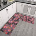 thumbnail image 2 of Dachshund Dog and Flower Floral Kitchen Rugs Sets Of 2,Anti Fatigue Kitchen Mat Rugs Non Slip Washable,Decorative Kitchen Floor Mats for Kitchen,Sink,Laundry,17"x30"+17"x47", 2 of 7