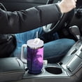 thumbnail image 4 of Yayeee 30oz Stainless Steel Tumbler with Straw and Handle Double-Wall Insulated Travel Water Bottle, Pink Neon Road, 4 of 8