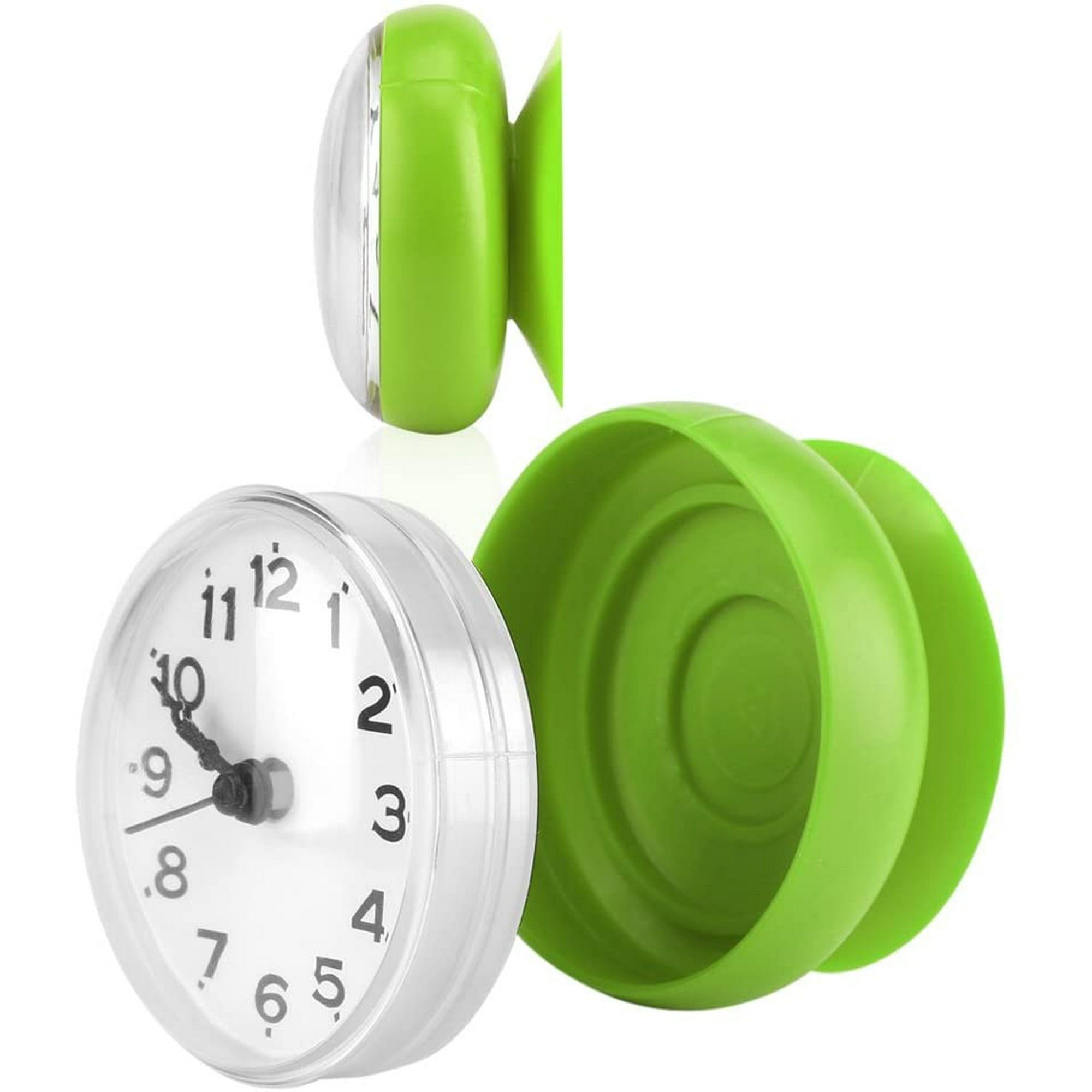 YUMILI Horloge à Ventouse, Horloge De Salle De Bain à La Mode étanche Suspendue Salle De Bain Cuisine Horloge Décoration De La Maison (Blanche